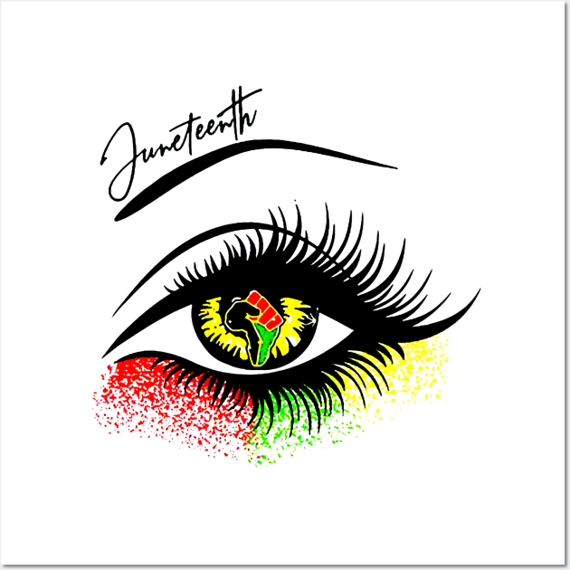 Bright Eyes Juneteenth Wall Art by ryu_design